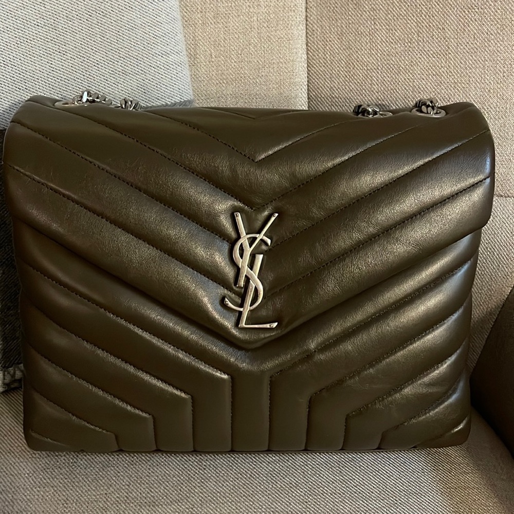 Saint Laurent Monogram Loulou Medium Leather Shoulder Bag